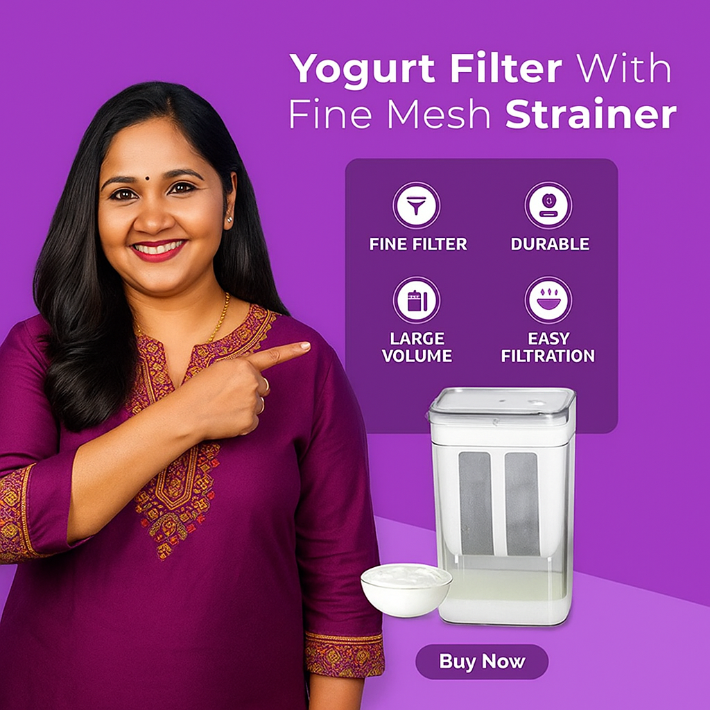 All-in-One Yogurt Strainer with Fine Mesh Filter