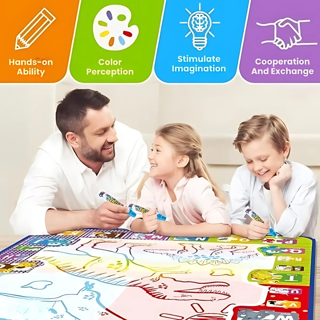 Magic Water Doodle Mat – Reusable, Mess-Free Learning for Kids with Skin friendly material