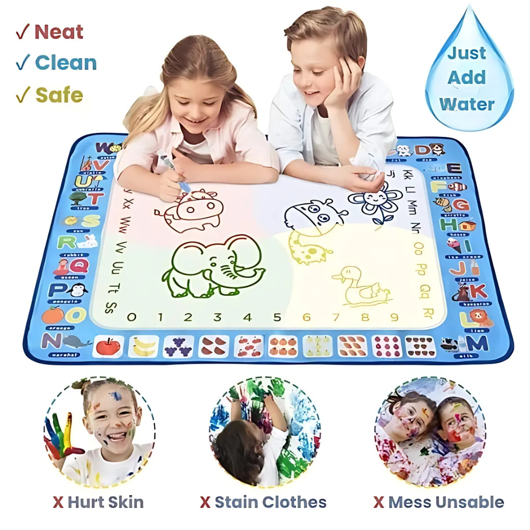 Magic Water Doodle Mat – Reusable, Mess-Free Learning for Kids with Skin friendly material