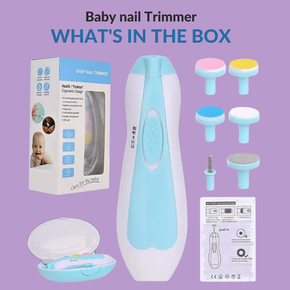 Baby Nail Grooming Kit, 2 Speed, 6 Heads, With LED and Travel Cap