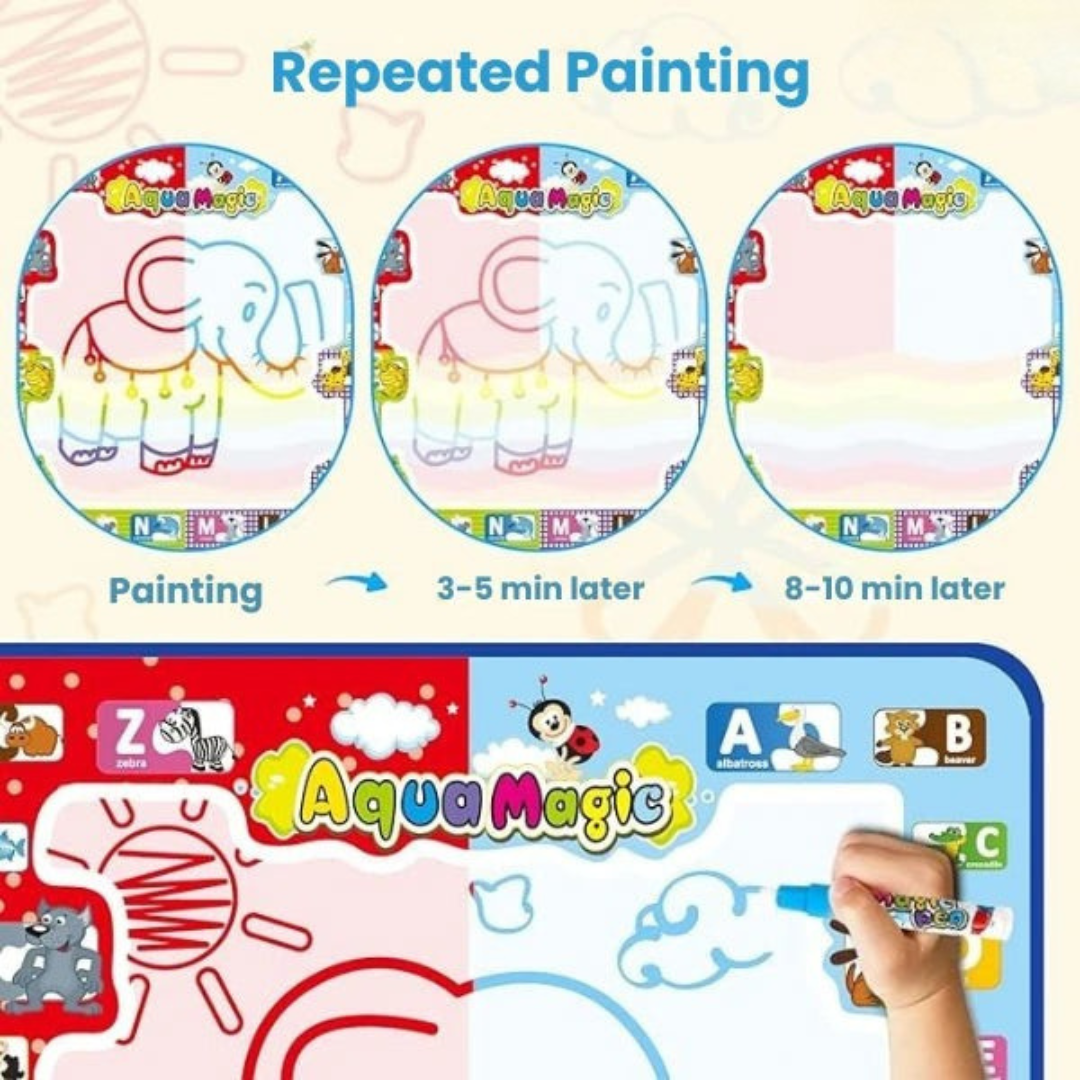 Magic Water Doodle Mat – Reusable, Mess-Free Learning for Kids with Skin friendly material