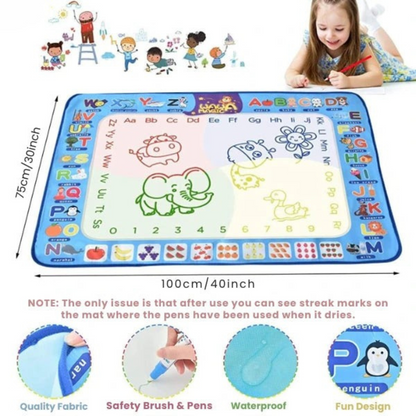 Magic Water Doodle Mat – Reusable, Mess-Free Learning for Kids with Skin friendly material